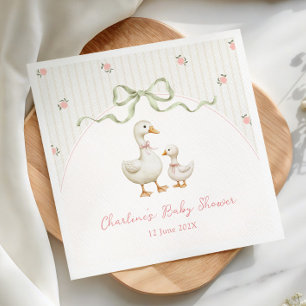 Vintage Goose Baby Shower Napkin