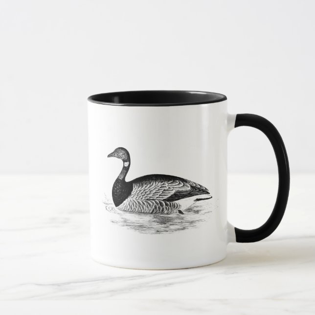 Vintage Goose Illustration - 1800's Geese Template Mug (Right)