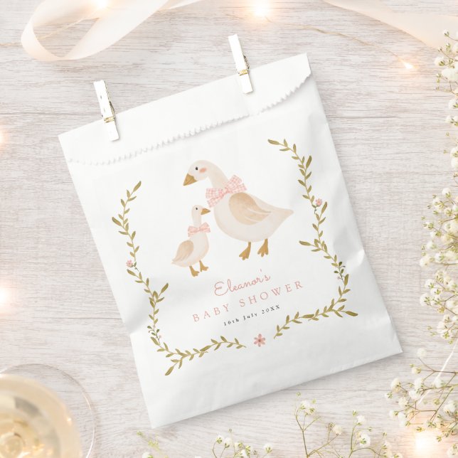Vintage Goose Mama Baby Shower Favour Bag (Clipped)