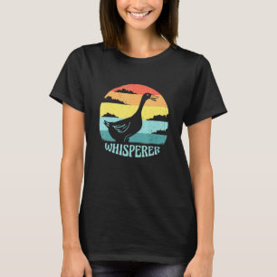 Vintage Goose Whisperer Retro Sunset Art Pet Goose T-Shirt