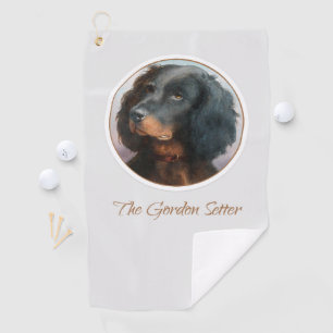 Vintage Gordon Setter Golf Towel