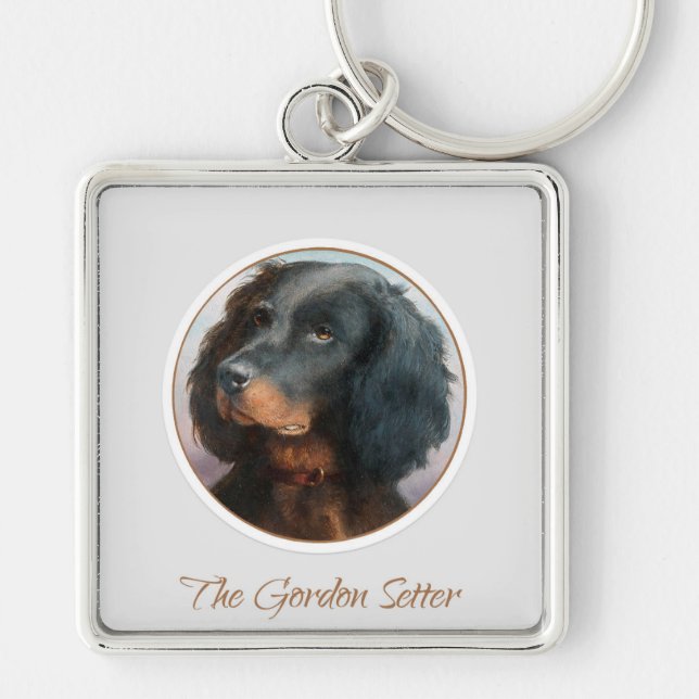 Vintage Gordon Setter Key Ring (Front)