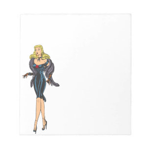 Vintage Gorgeous Glamour Girl Retro Blonde Pinup Notepad