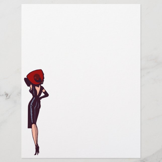 Vintage Gorgeous Glamour Girl Retro Pinup Flyer (Front)