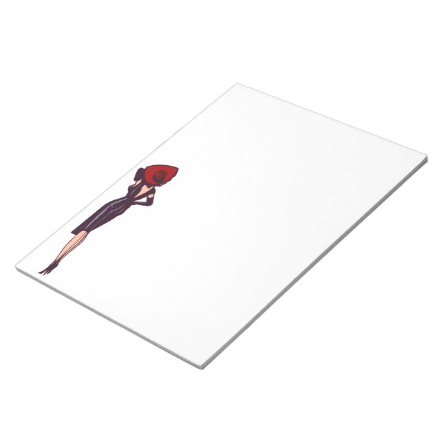 Vintage Gorgeous Glamour Girl Retro Pinup Notepad (Angled)