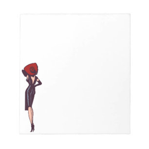 Vintage Gorgeous Glamour Girl Retro Pinup Notepad