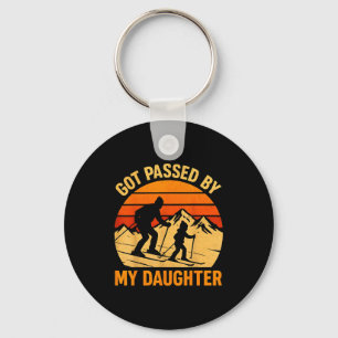 Vintage Got Ped By My Daughter Funny Ski Retro Fam Key Ring