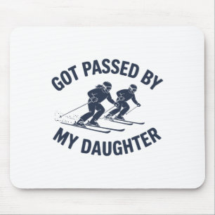 Vintage Got Ped By My Daughter Retro Funny Skiing Mouse Pad
