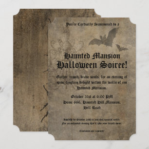 Vintage Goth Halloween Party Invitation