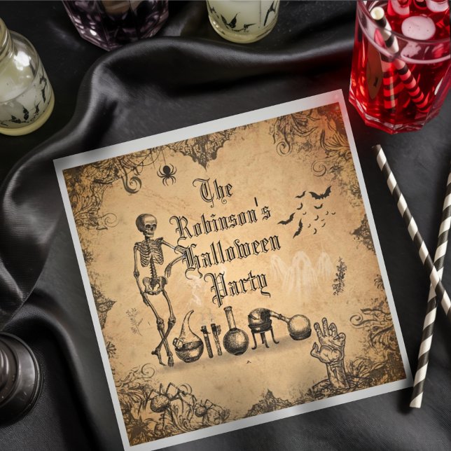 Vintage Goth Halloween Spooky Custom  Napkin (Creator Uploaded)