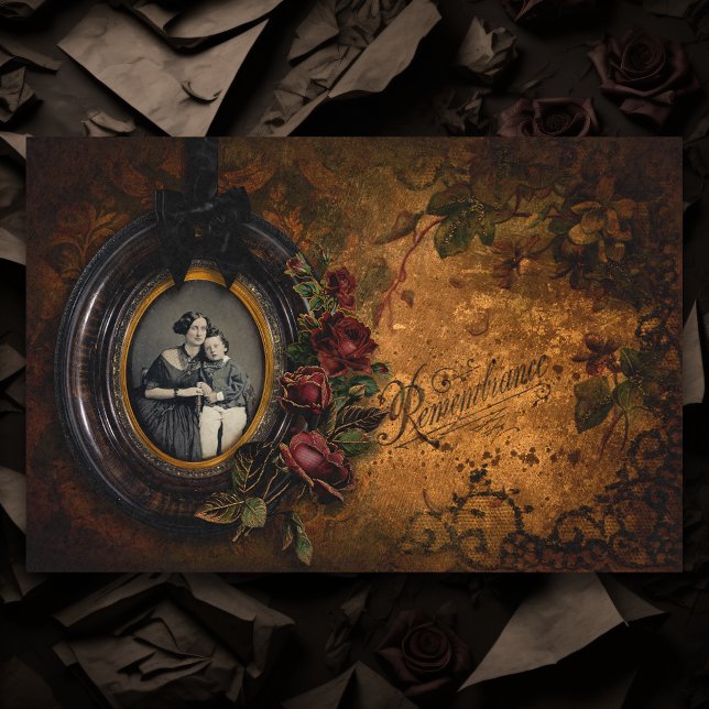 Vintage Goth in Remembrance Halloween Ephemera Tissue Paper (Creator Uploaded)
