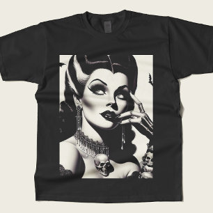 Vintage Goth Pin-up T-Shirt