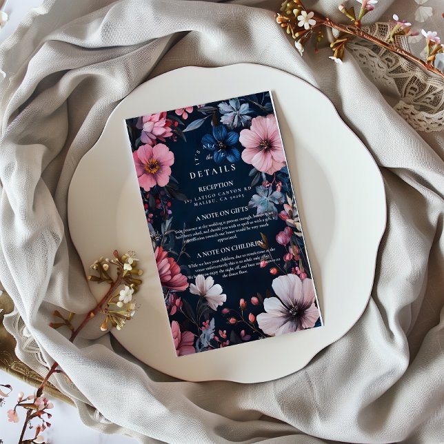 Vintage Goth Wedding Aesthetic Enclosure Card (Creator Uploaded)