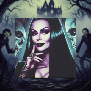 Vintage Goth Woman Ceramic Tile