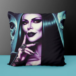 Vintage Goth Woman Cushion