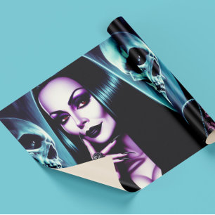 Vintage Goth Woman Wrapping Paper