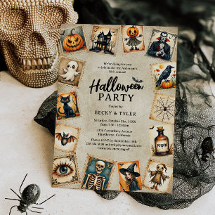Vintage Gothic Adult Halloween Party Invitation
