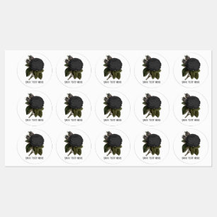 Vintage Gothic Black Roses Personalised