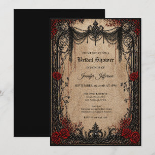 Vintage Gothic Bridal Shower invitation