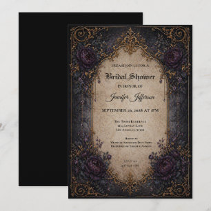 Vintage Gothic Bridal Shower invitation