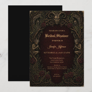 Vintage Gothic Bridal Shower invitation
