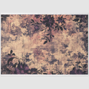 Vintage Gothic Dark Map Decoupage Print Tissue Paper