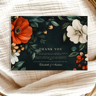 Vintage Gothic Fall Thank You Card