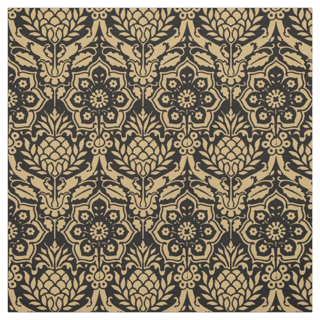Vintage Gothic Floral Pattern Fabric (Swatch)