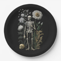 Vintage Gothic Floral Skeleton | Halloween Party