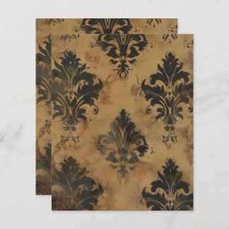 Vintage Gothic Grunge Floral Scrapbook Paper 