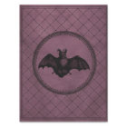 Vintage Gothic Halloween Bat on Purple Decoupage