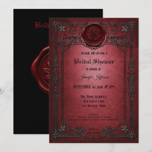 Vintage Gothic Halloween Bridal Shower invitation