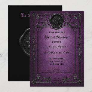Vintage Gothic Halloween Bridal Shower invitation