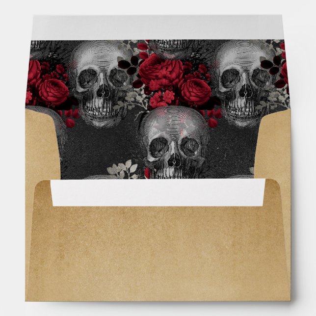 Vintage Gothic Halloween Envelope (Back (Bottom))