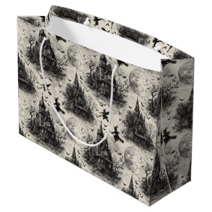 Vintage Gothic Halloween Large Gift Bag