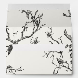 Vintage Gothic Halloween Withered Branches Envelope
