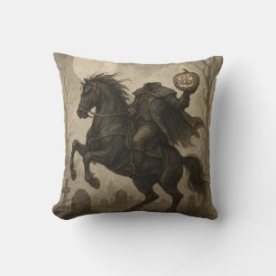 Vintage/Gothic Headless Horseman Halloween/Autumn Cushion