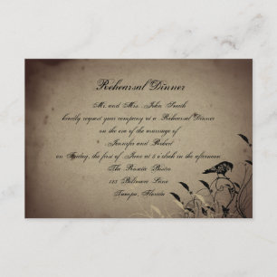 Vintage Gothic House Wedding Rehearsal Dinner Invitation