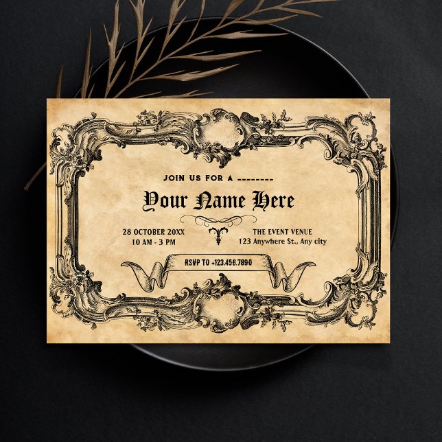 Vintage gothic  invitation (Creator Uploaded)