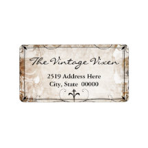 Vintage Gothic Ironwork and Skulls Label