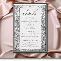 Vintage Gothic Mediaeval Border Wedding Details