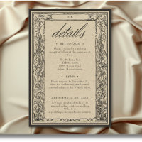 Vintage Gothic Mediaeval Border Wedding Details