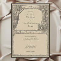 Vintage Gothic Mediaeval Forest Border Wedding