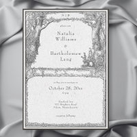 Vintage Gothic Mediaeval Forest Border Wedding