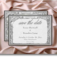 Vintage Gothic Mediaeval Line Border Wedding