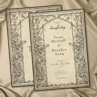 Vintage Gothic Medieval Vine Parchment Handfasting