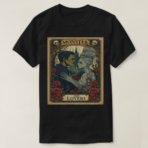 Vintage Gothic Monster Lovers Poster Art T-Shirt