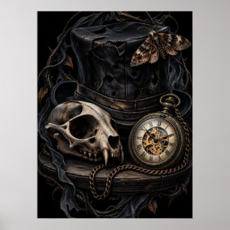 Vintage gothic poster showing decay