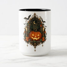 Vintage Gothic Pumpkin Halloween
