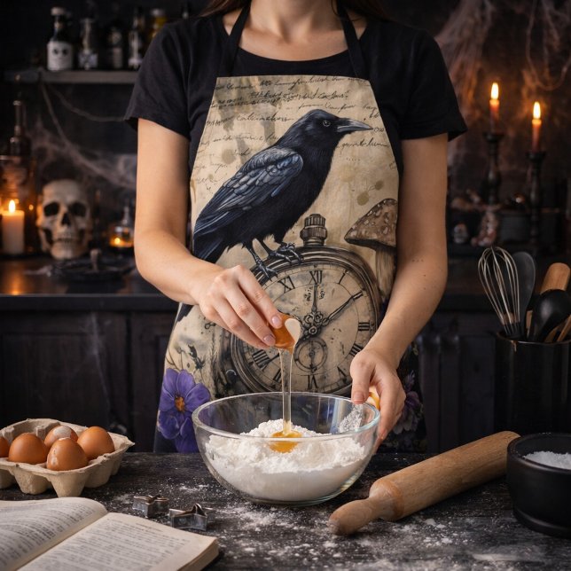 Vintage Gothic Raven Apron (Creator Uploaded)